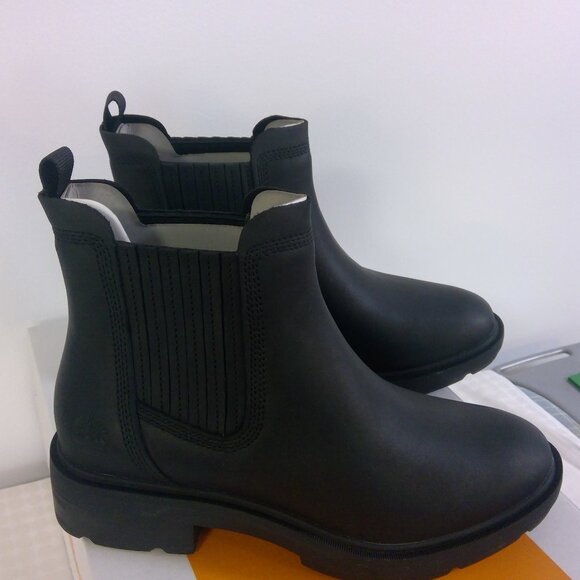 BRAND NEW Timberland Brimfield Mid Chelsea Boots Size 8 TB 0A2PBB W02 Black - Picture 6 of 8